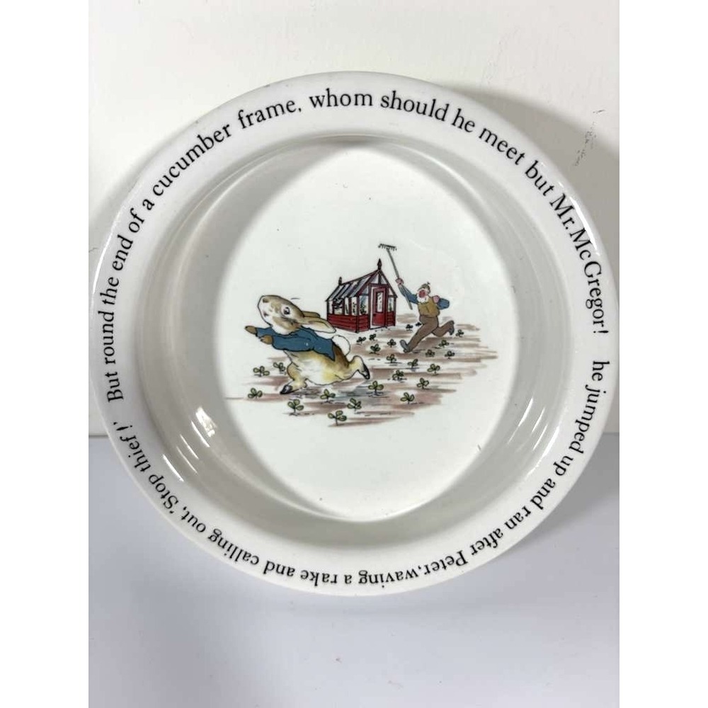Vintage Wedgwood 6.5" Baby‎ Child Bowl Plate Beatrix Potter Peter Rabbit England
